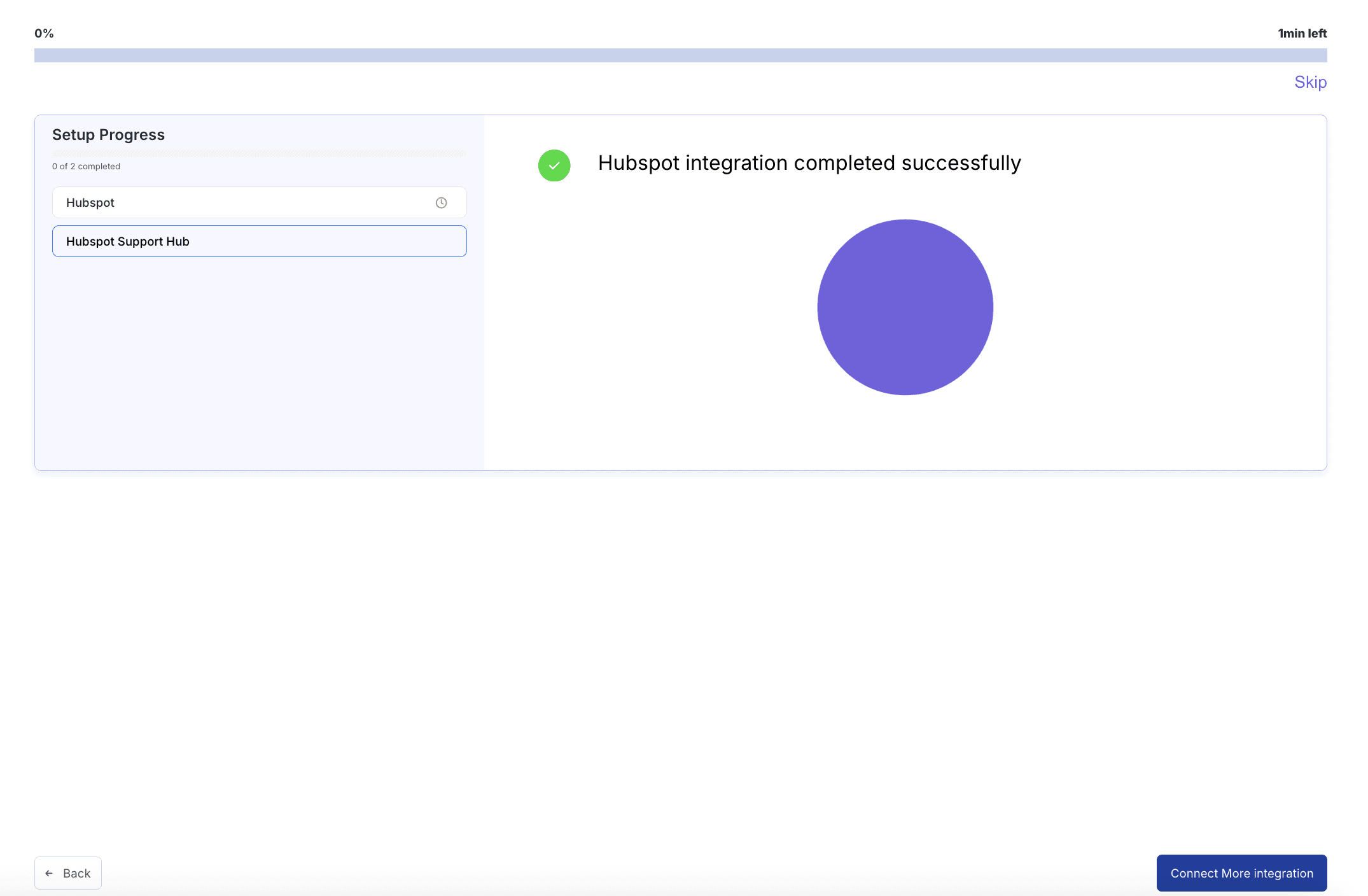 Settings Step 5: Complete connection